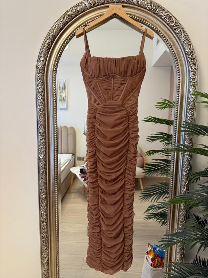 lilian mocha corset maxi dress House of CB Lilian Corset Maxi Dress Mocha Size S / AU 8