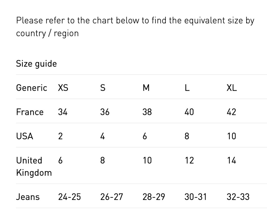 Paco Rabanne Size Chart Best Kept Shared | Rent, Lend & Sell Designer Fashion in Dubai