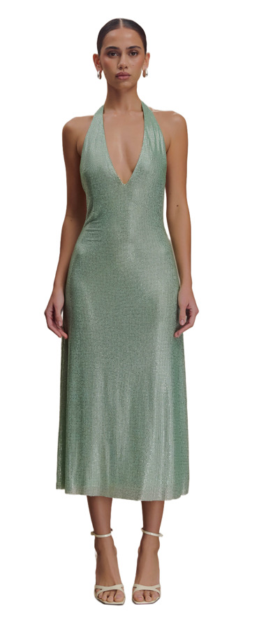 shirt under halter dress Denim Halterneck Shirt Dress - main image 1